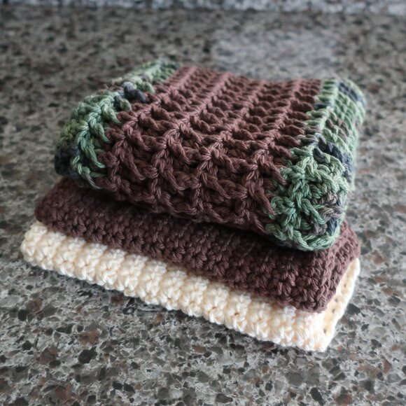 Multicolored Crochet Dish Drying Mats 100% Cotton Kitchen - Picture 13 of 16